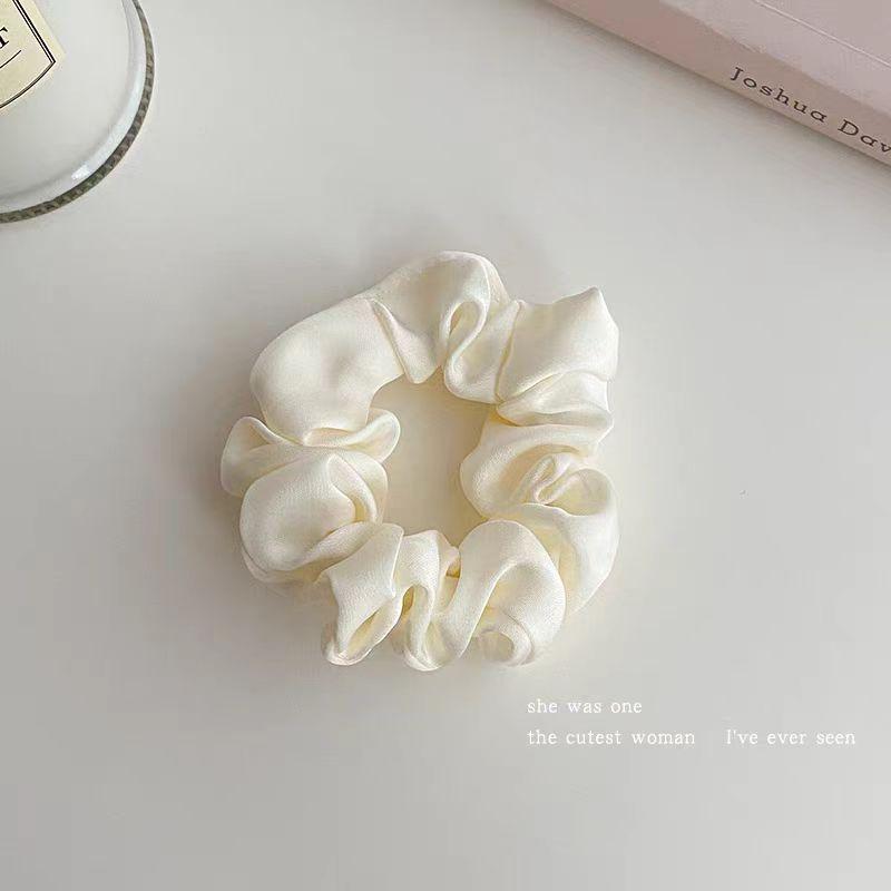 Spring & Summer French Leather Hair Tie for Women - High-End Flower Ponytail Accessory