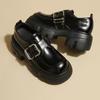 British small leather shoes with 100 JK small spring velvet college style single shoes Mary Jane shoes