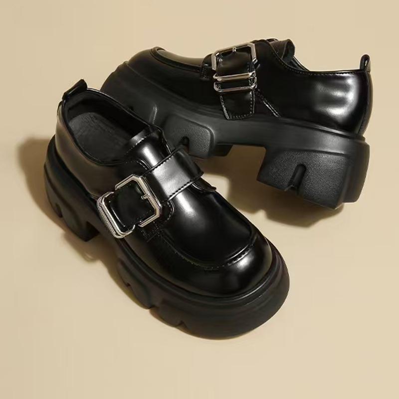 British small leather shoes with 100 JK small spring velvet college style single shoes Mary Jane shoes