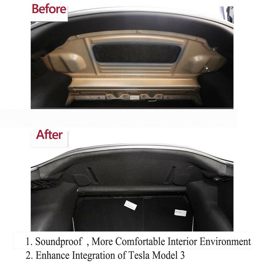 For Tesla Model 3 2017-2019 Trunk Mat Pad Black 1Pc Car Accessories Durable