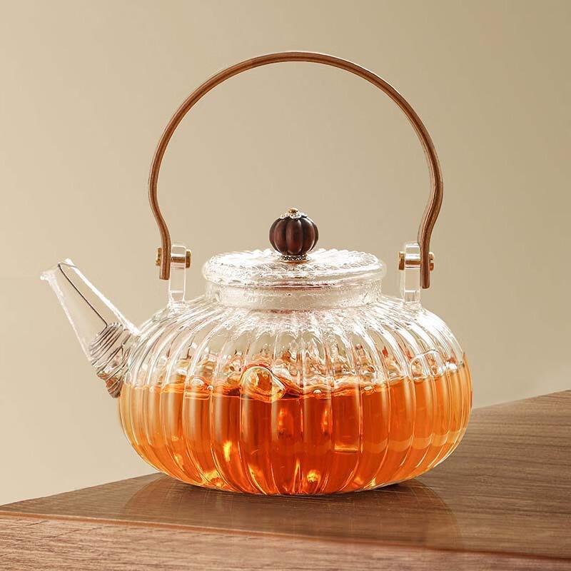 

High Borosilicate Glass Pumpkin Teapot