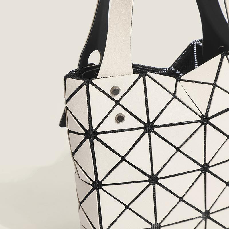 Japansk Damehåndveske Personlig Spleiseveske Diamant Diamantrutemønsterveske Tre-roms Håndveske Dame Geometrisk Mini Firkantet Boks