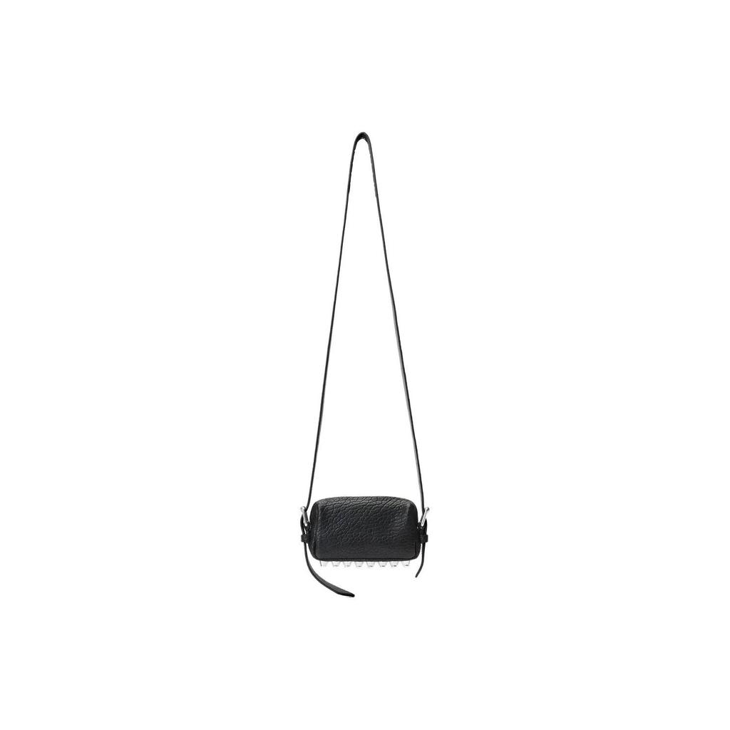 Alexander Wang Ricco Stud-Detailed Zipper Clutch Mini Lambskin Handbag for Women in Black
