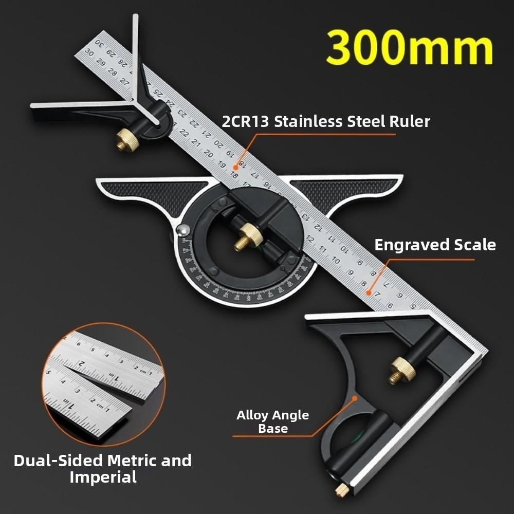 Spirit Level Adjustable Square Ruler 300mm Framing Square Ruler Professional Use