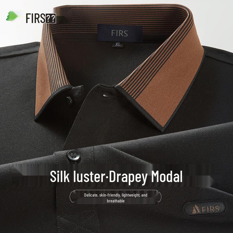 FIRS Men s Mercerized Silk Modal Blend Short Sleeve Polo Shirt 3XL