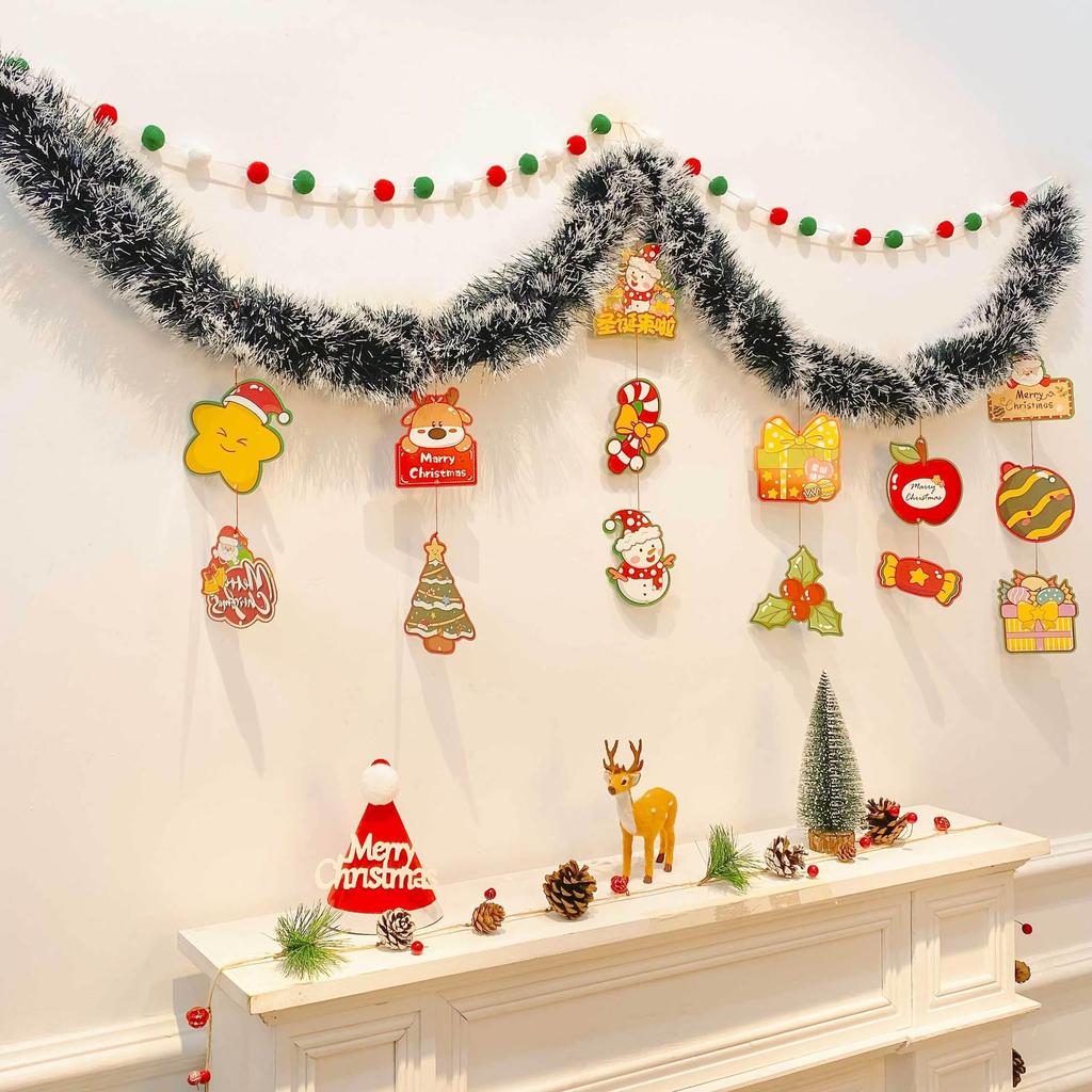 Christmas Tinsel Garland for Tree Ornaments and Wall Decor
