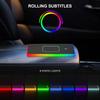 20W Fast Wireless Phone Charger Car Charging Pad with Non-Slip Base 8 Ambient Lights Universal Phone Cordless Charging Mat