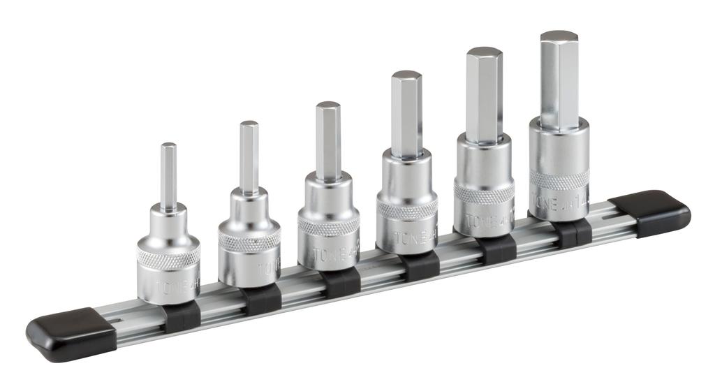 Tone HH406 Hexagonal Socket Set Includes 6 Pieces (with Holder), 12.7mm (1/2") Drive,