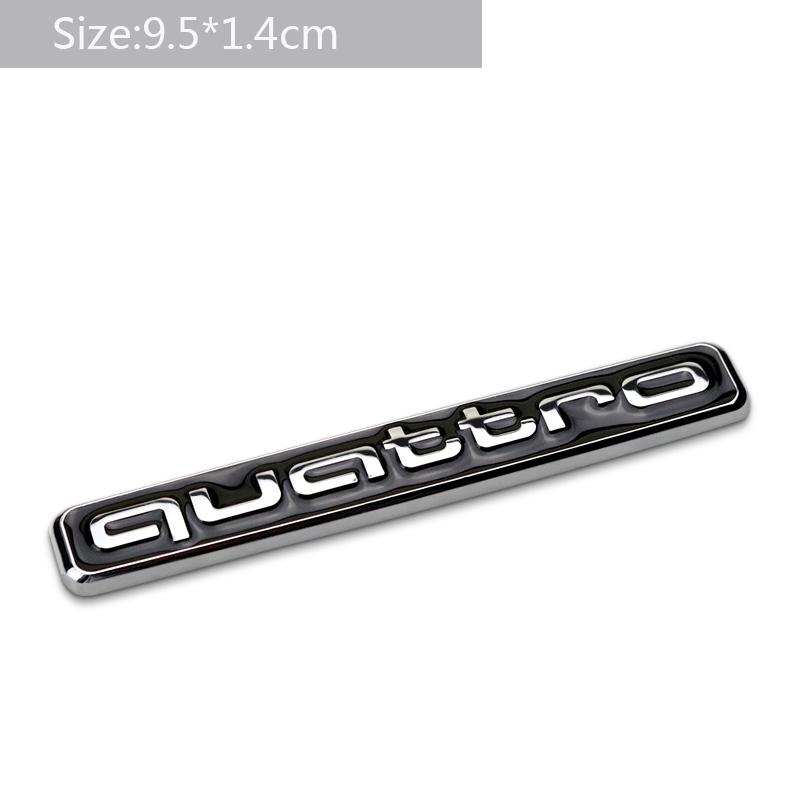 2026 Car Styling Logo Metal Sticker Body Trunk Decal For Audi Quattro A3 A4 A6 A5 Q5 A1 Q7 Q3 TT S1 RS3 RS4 S3 S4 RS5 RS6 RS7 S5 S6