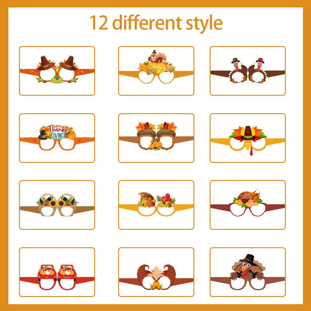 Halloween Festive Paper Glasses Photo Props Set For Holiday Decorations And Parties