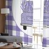 Pastoral Lavender Truck Purple Plaid Tulle Curtains for Living Room Kitchen Bedroom Sheer Tulle for Cafe Hotel Modern Home Decor