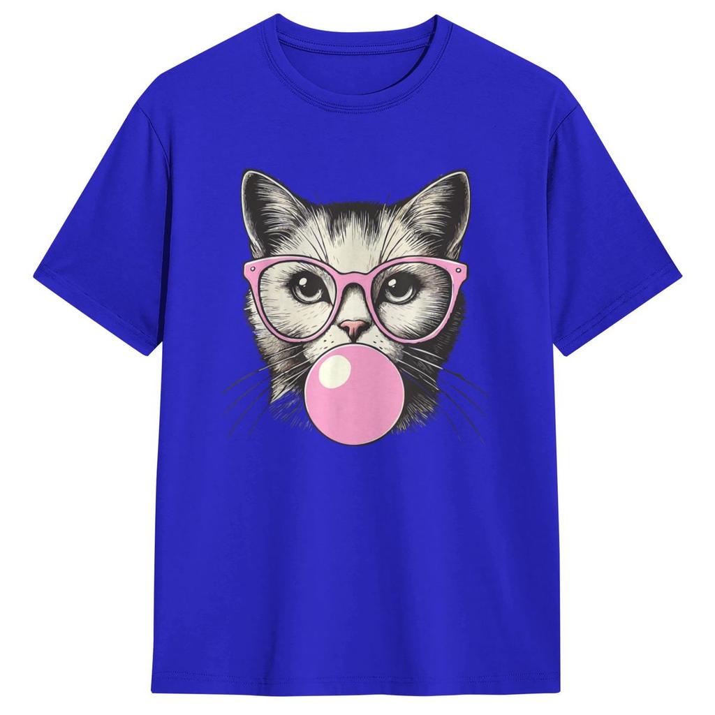 Men Cute Cat Shirt For Women Funny Cat Lovers T Shirts Cotton Tops Summer Short-Sleeve T Shirt O Neck Novelty Tshirt Plus Size