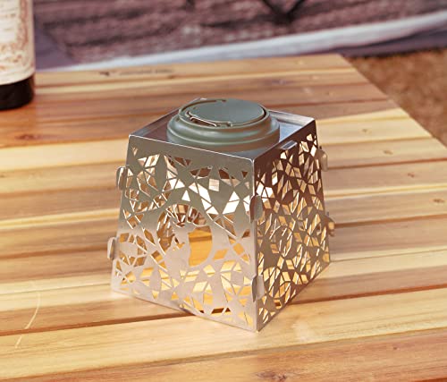 CAPTAIN STAG CS Stainless Steel Lantern Shade with Storage Bag, Silver, Made in Japan (Tsubame-Sanjo) UK-5012