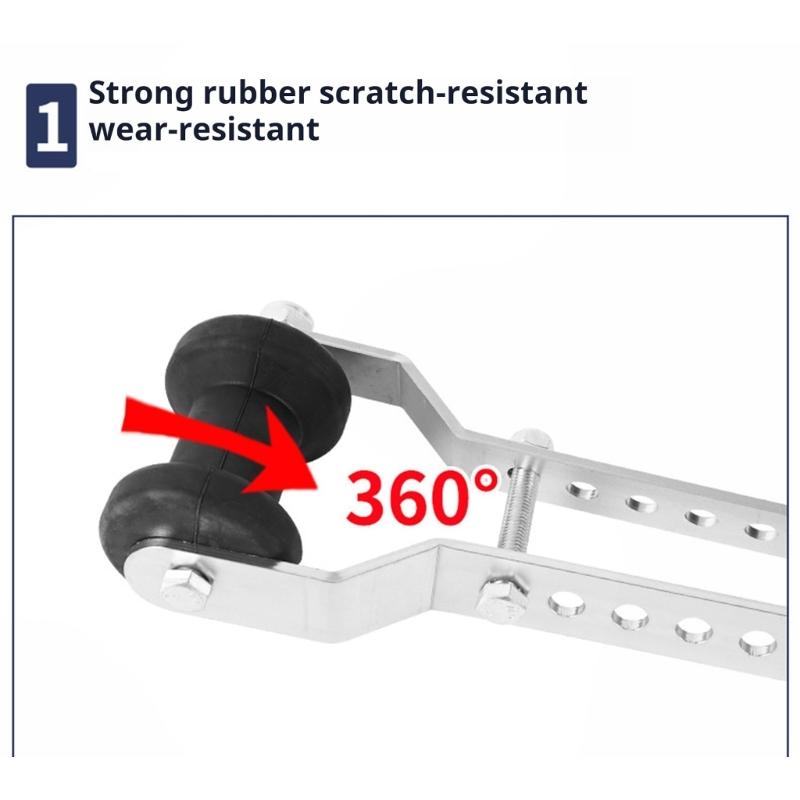 Heavy Duty Boat Trailer Roller with Sturdy Steel Frame Rubber Marine Keel Roller Bracket Assembly for Easy Installation