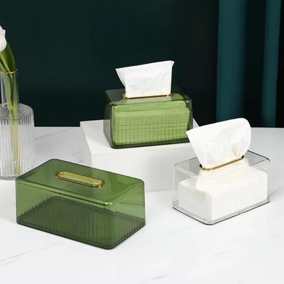 Taschentuchbox mit abgerundeten Kanten, hohe Kapazität, einfaches Nachfüllen, Papierspender, Serviettenbox, Anti-Staub-Organizer für Zuhause und Auto