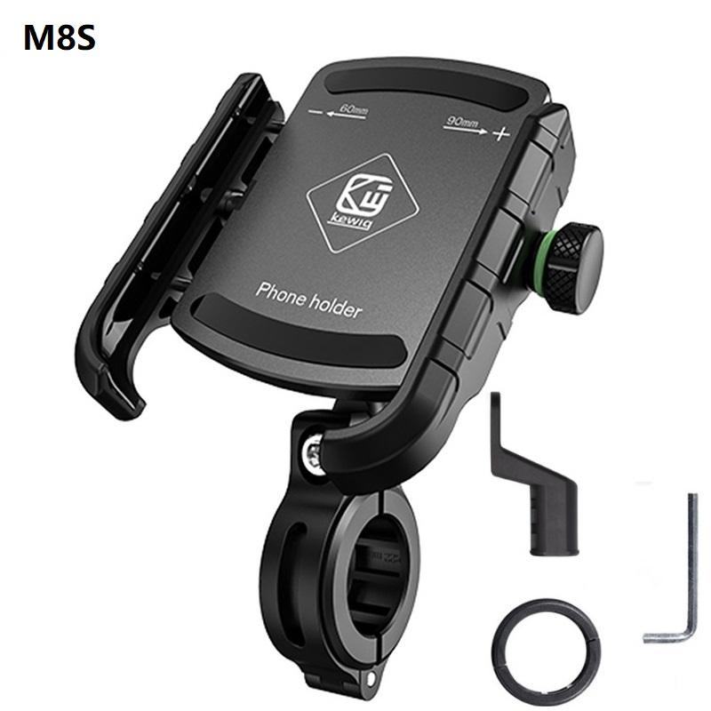 Motorcycle Phone Holder One-Touch Auto Quick Lock Bike Phone Mount ATV Bicycle Scooter Phone Holder with Aluminum Handlebar Base