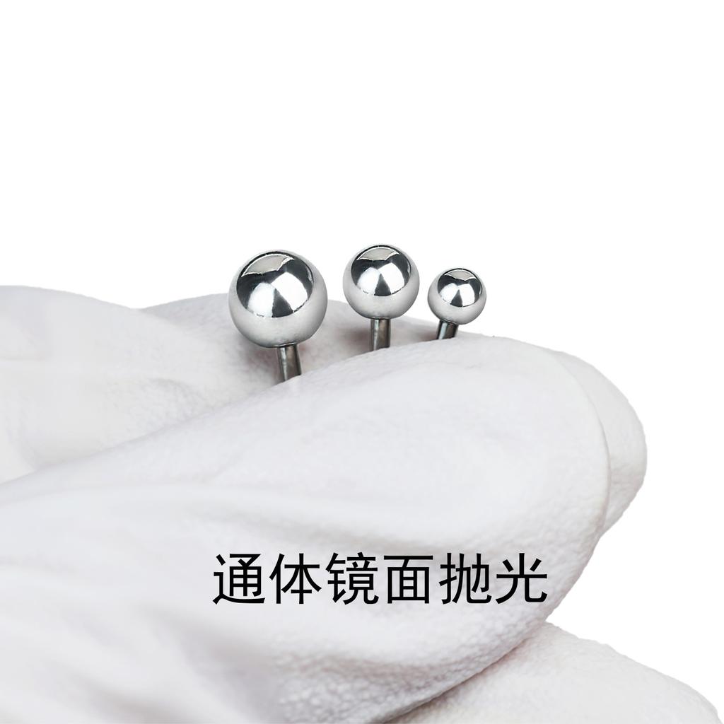 F136 Titanium Labret Stud Internally Threaded Ball Flatback Earring Cartilage Nose Barbell Piercing Jewelry M0.9 Thread