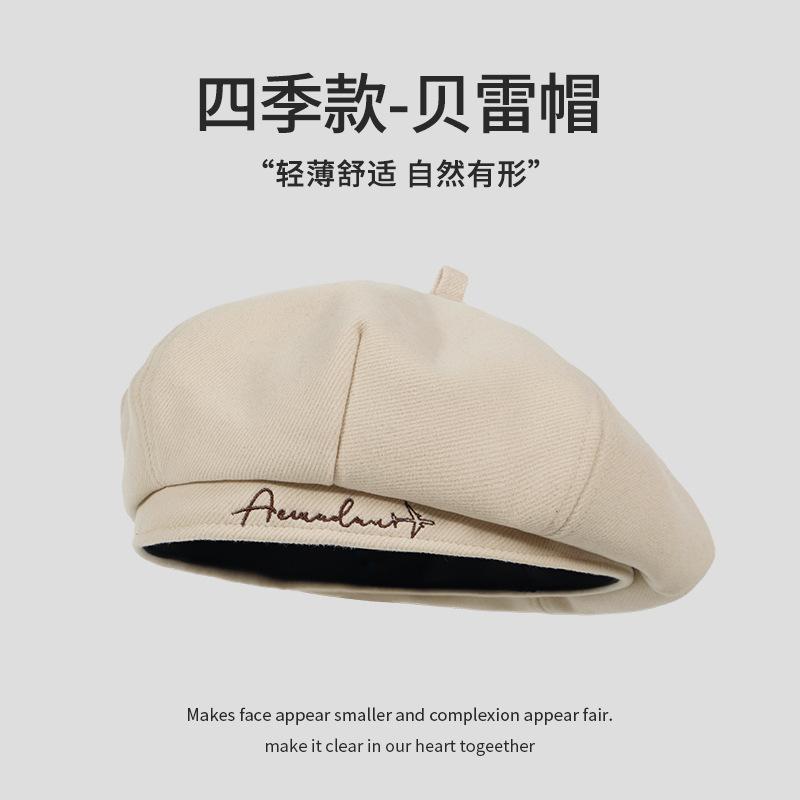 

Осенне-зимний шерстяной берет женский модный шляпа художника ретро универсальная маленькая шляпка-бутон для лица Average size adjustable (54-58cm)