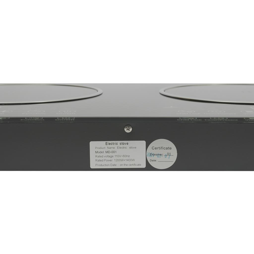 Dual Electric Induction Cooker, 110V 1200w Portable Digital Countertop Double Burner Cooktop Burner