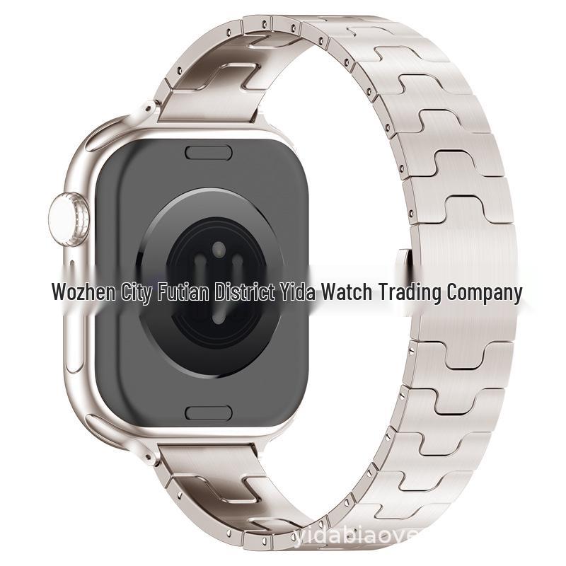 Hermes Women's H-Shaped Stainless Steel Band for Apple Watch 10/9 Ultra 2