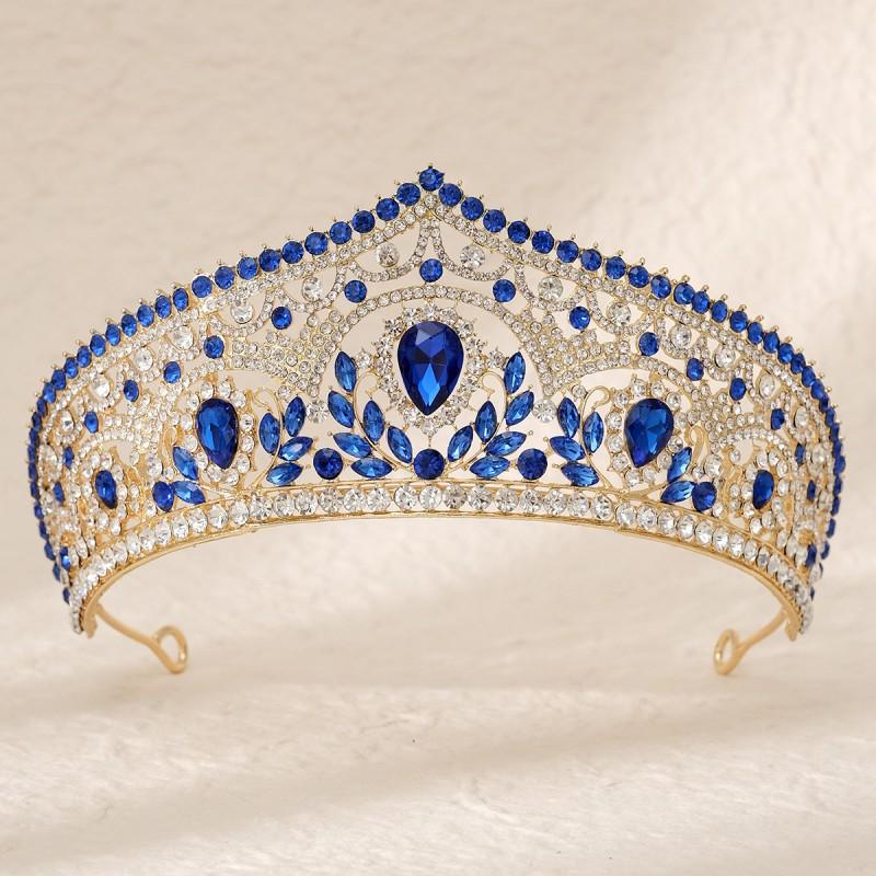 

Elegant Luxury Bride Crown Birthday Party Adult Ceremony Banquet Temperament Palace Style Wedding Headwear