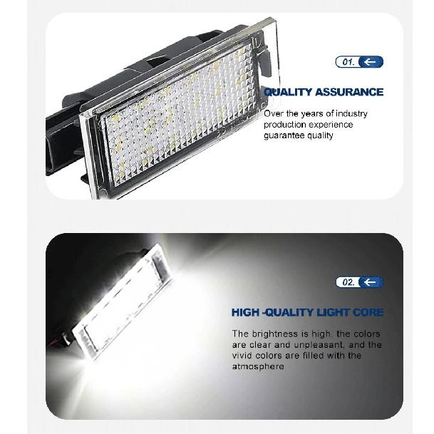 2pcs Car Led Signal Lamp Number License Plate Light Canbus No Error For Renault Espace 5 2015-2021 Automobiles Parts Accessories