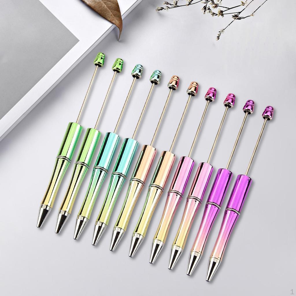10 Pcs Beadable Pens DIY Set for Classroom Drawing Writing Journaling