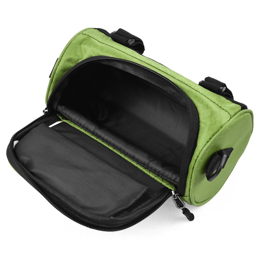 Bike Handlebar Bag Bicycle Front Frame Storage Bag Mobile Phone Mount Bag with Removable Shoulder