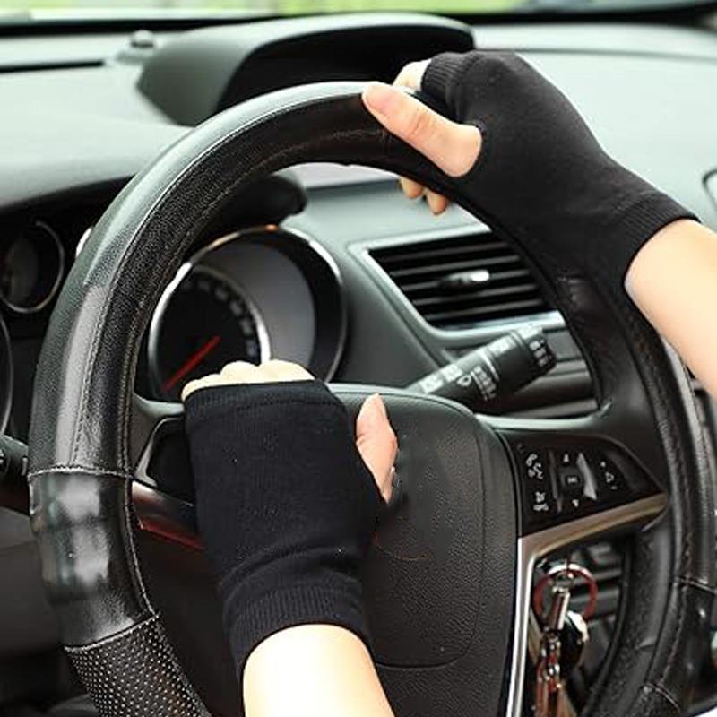 Gants d'hiver Gants sans doigts pour femmes Gants d'hiver chauds en cachemire pour femmes Chauffe-mains et poignets Moufles