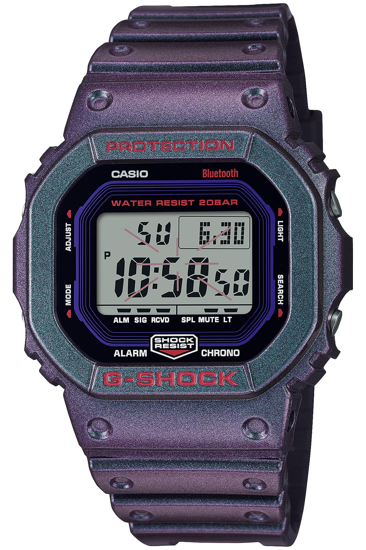 

Часы Casio Bluetooth Фиолетовые G-Shock DW-B5600AH-6JF Мужские
