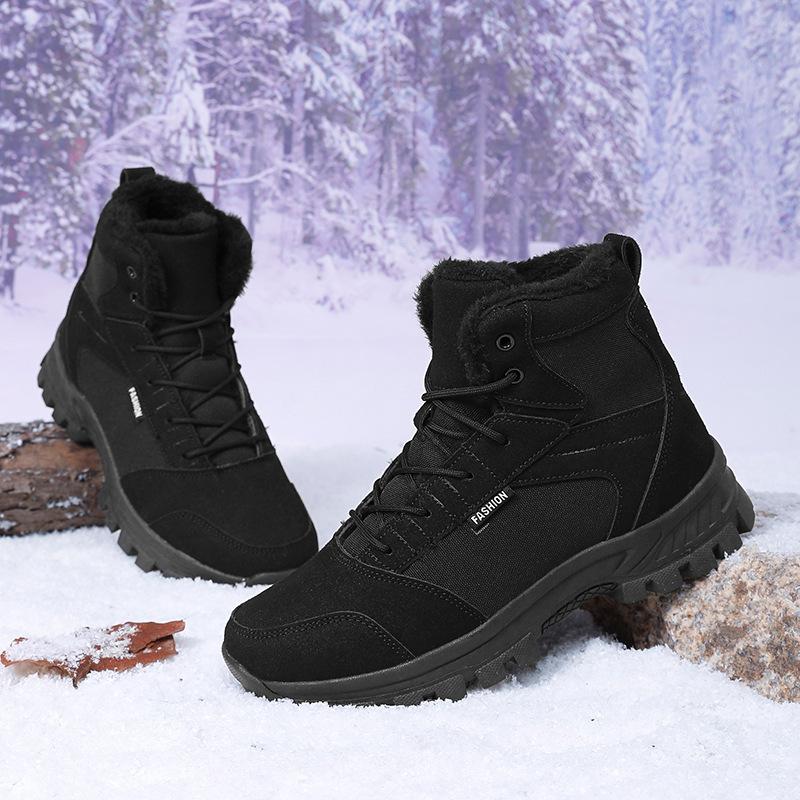 Winter warm outdoor high-top sports hiking shoes cold-proof snow boots large size training boots
