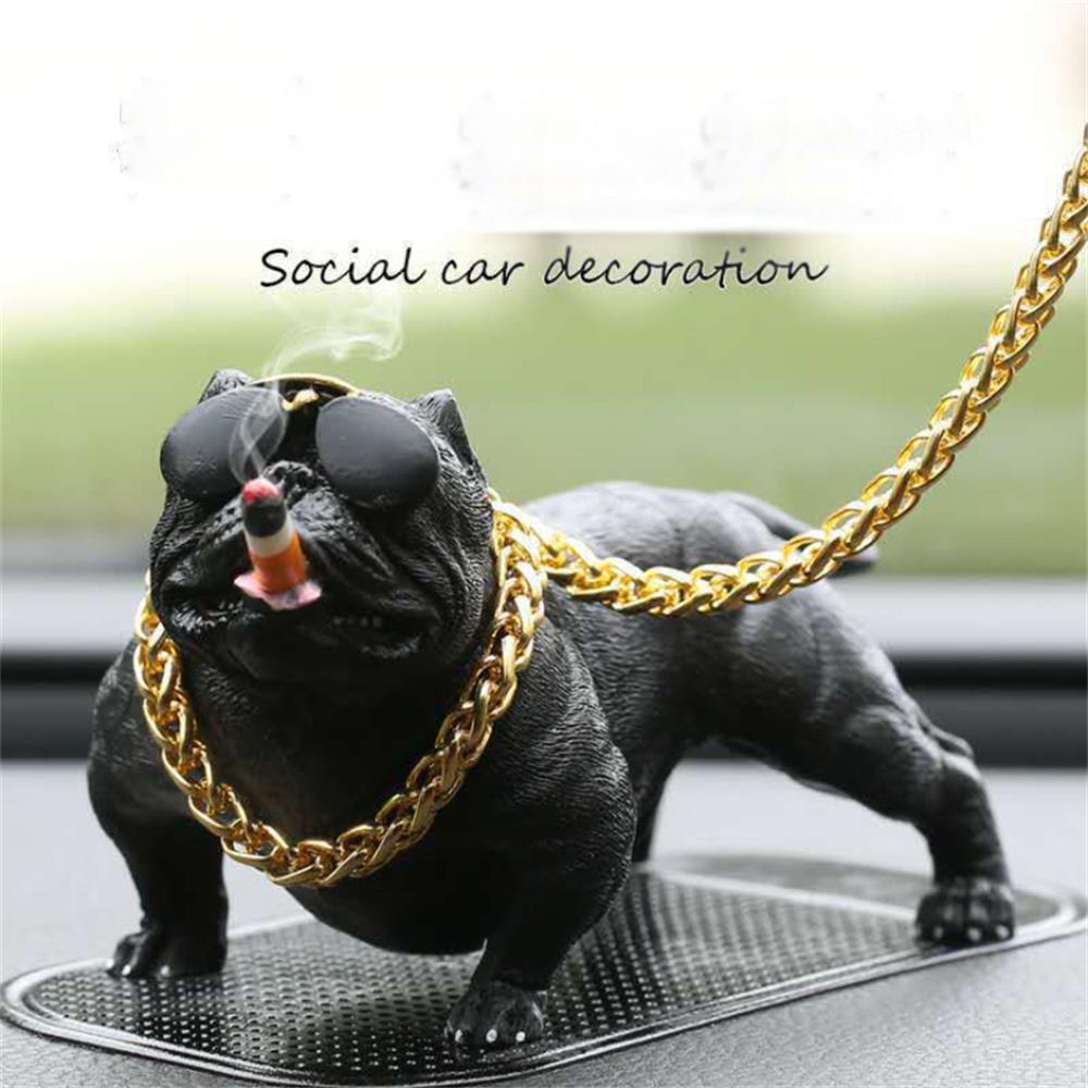 Auto Armaturenbrett Ornament Bully Pitbull Hund Puppe Auto Innen Zubehör Ornamente Nette Weihnachten Geschenk Kreative Wohnkultur