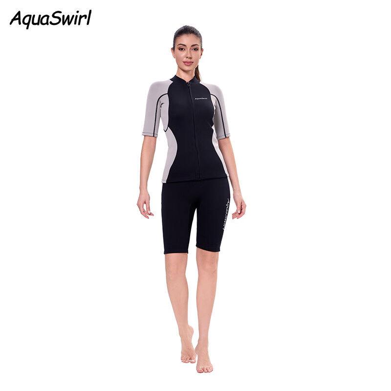 AquaSwirl 2MM Split Short Sleeve Diving & Snorkeling Suit 1