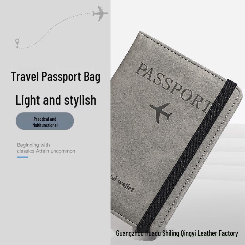 2025 Anti-Theft RFID Passport Holder & Multifunctional Document Bag with Card and Ticket Slots