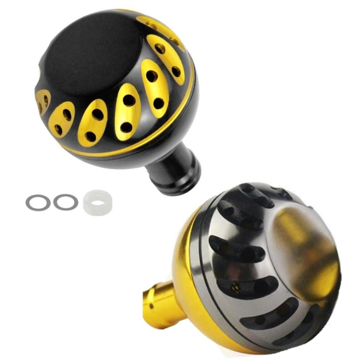 

APAGAI of Power Handle Universal Power Round Type for and S Spinning Shore Tai Rubber Rock Shore Basket Lightweight Gold Metal Head x Black [Set 2]