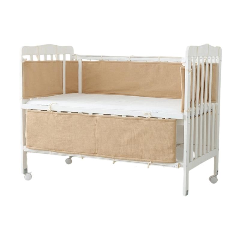 2 Piece/set User Friendly Baby Cot Rail Guard Elastic Cushioning Padding With Easy Setups For Infant Crib Protection