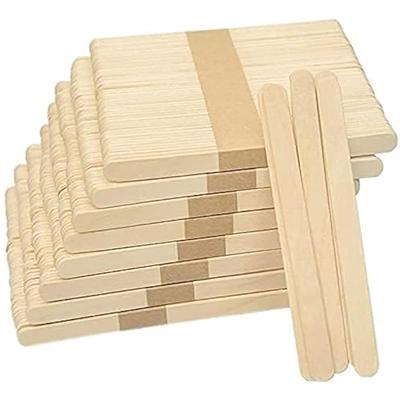 Eclet 200 White Wooden Craft Stick Premium Natural Wooden Piece Ice Cream Sticks