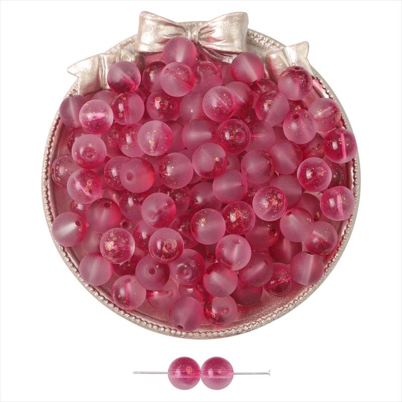 Gold Foil Effect Glass Crystal Beads 8mm Round Spacers for DIY Jewelry 50 Pcs Multi-Colors