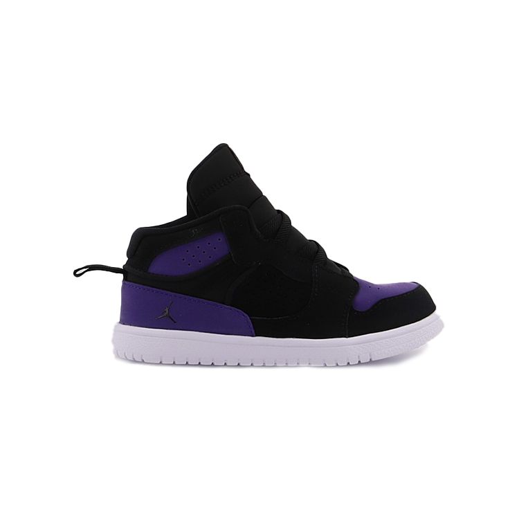 Jordan Access Air Basketball Shoes Non-Slip Shock Absorption Wear-Resistant Mid-Top Walking Shoes Baby sneaker Black Purple AV7944-005