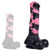 Gode Horse Hurulf M 24.5 x 6.5cm Noir-Rose - Bad Horse - GODE ZOO
