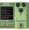 Professionelles E-Gitarren-Effektpedal - Verzerrung, Überlastung, Delay, Chorus, Tremolo