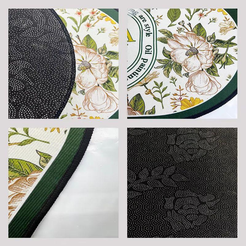Boho Ethnic Tile Patchwork Kitchen Runner Rug Vintage Floral Pixel Print Non Slip Waterproof Oil Proof Long Floor Mat