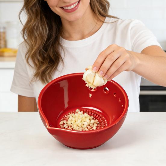 Vitlökskvarn Örtavskalare Multihål Enkel Vitlöksslangare Stamurtagare Kompakt Köksverktyg för HemmaMatlagning