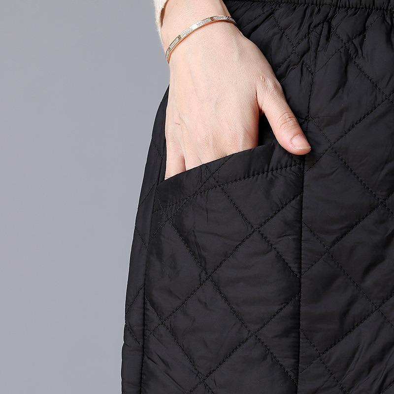 Grandma Pants Winter Padded Thickened Elderly Mother Cotton Pants Female Cotton Old Lady Thermal Pants Straight Outside