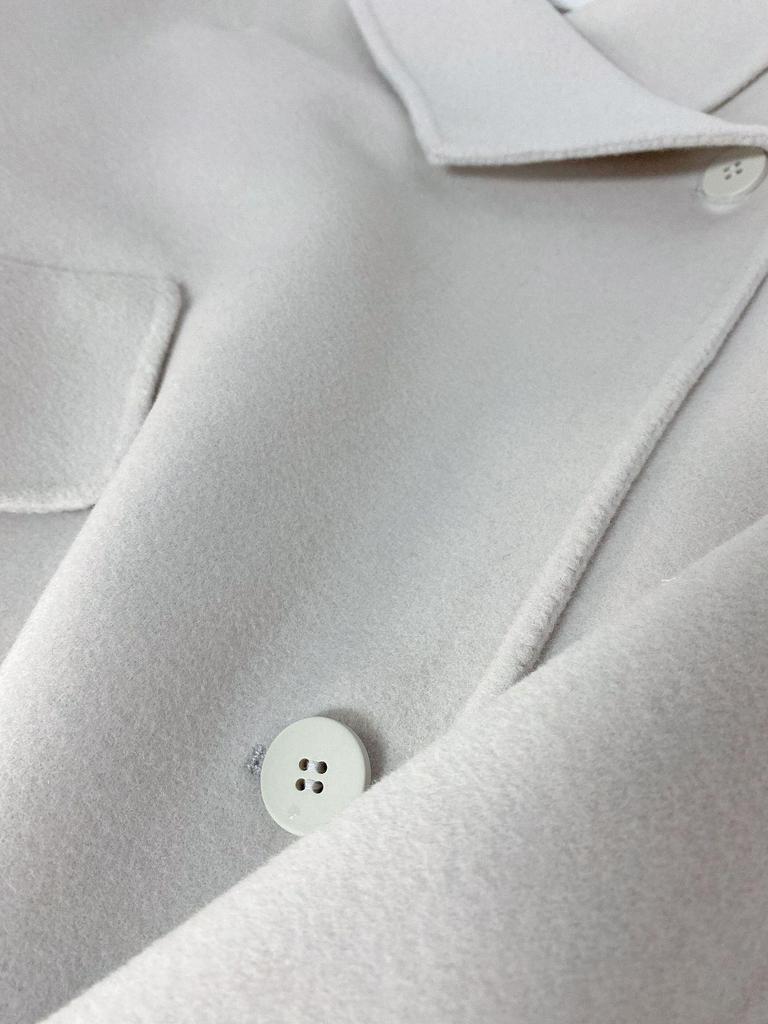Elegantní oboustranný vlněný kabát střední délky Hepburn pro ženy - podzimní/zimní kolekce
