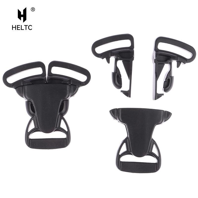 2pcs 25mm 3 Way Plastic Hardware Dual Adjustable Side Release Buckles Molle Tatical Backpack Belt Bag Parts Strap Webbing
