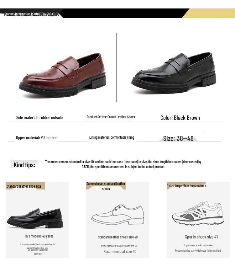 Men's New Style Perforated Leather Loafers: British Business Casual Slip-On Shoes