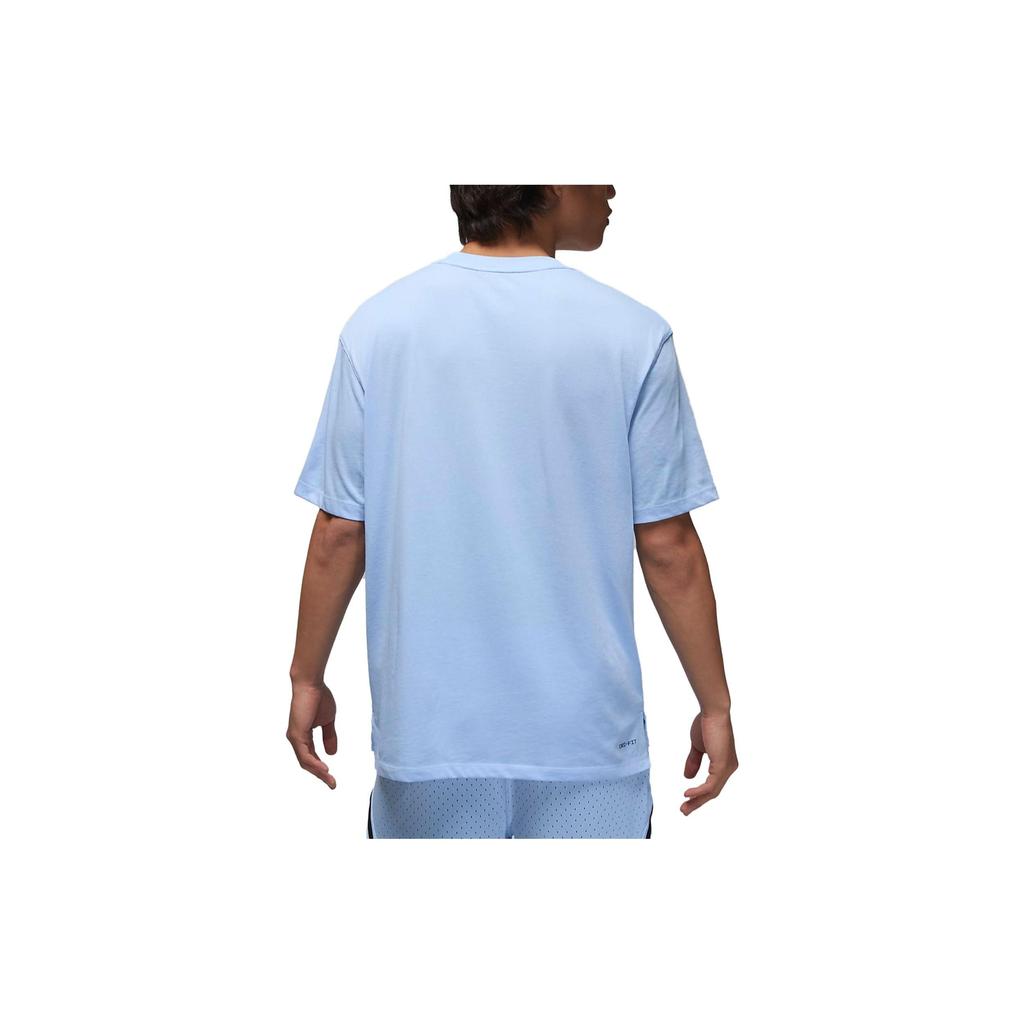 Jordan Maglietta da uomo a maniche corte Sport Dri-Fit con stampa logo, ad asciugatura rapida, retro, spalle cadenti, colore verde acqua chiaro DH8922-425