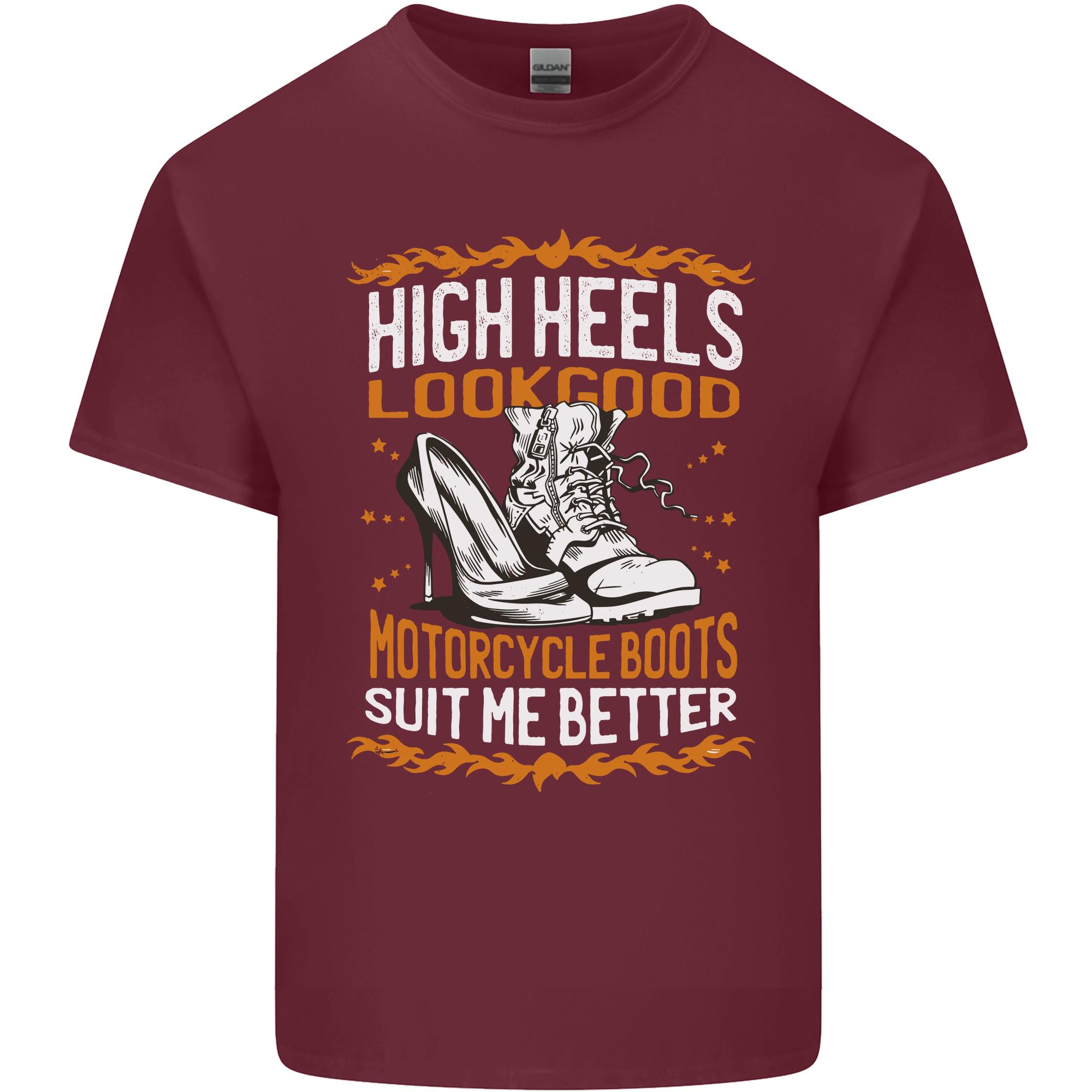Female Biker Boots Funny Motorbike Unisexs Light Cotton TShirt S