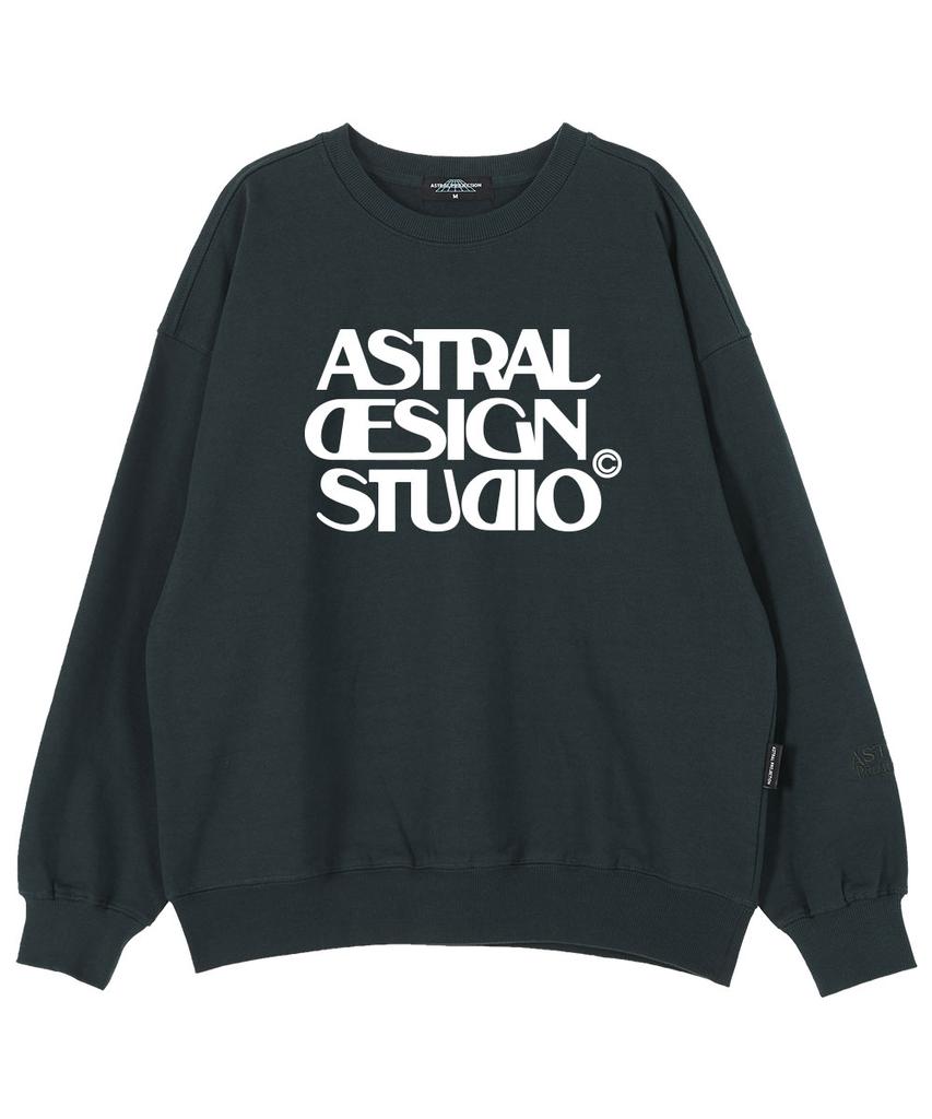 ASTRAL PROJECTION Astral Design Studio Oversized Drop Shoulder Sweatshirt_Green